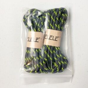 Delele Two Pairs Neon Non-Slip Bootlaces